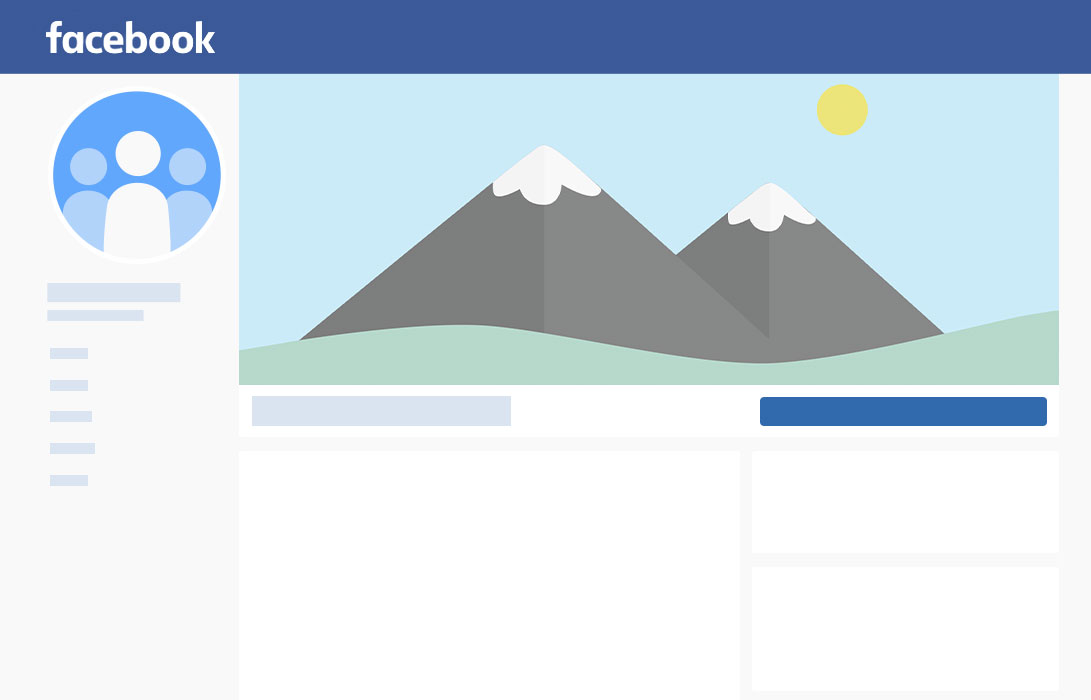 facebook profile layout blank 2022