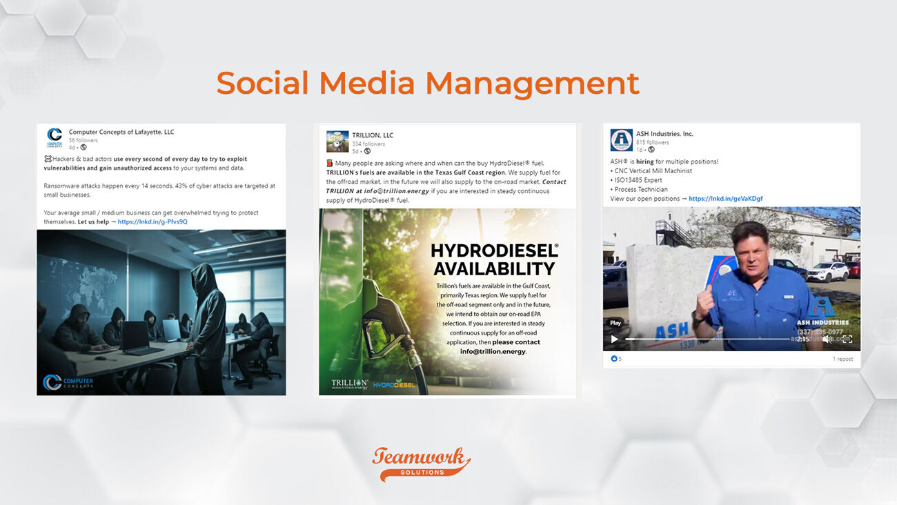 Social Media Management Example